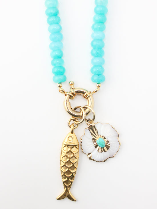 Azure Marina Charm Necklace