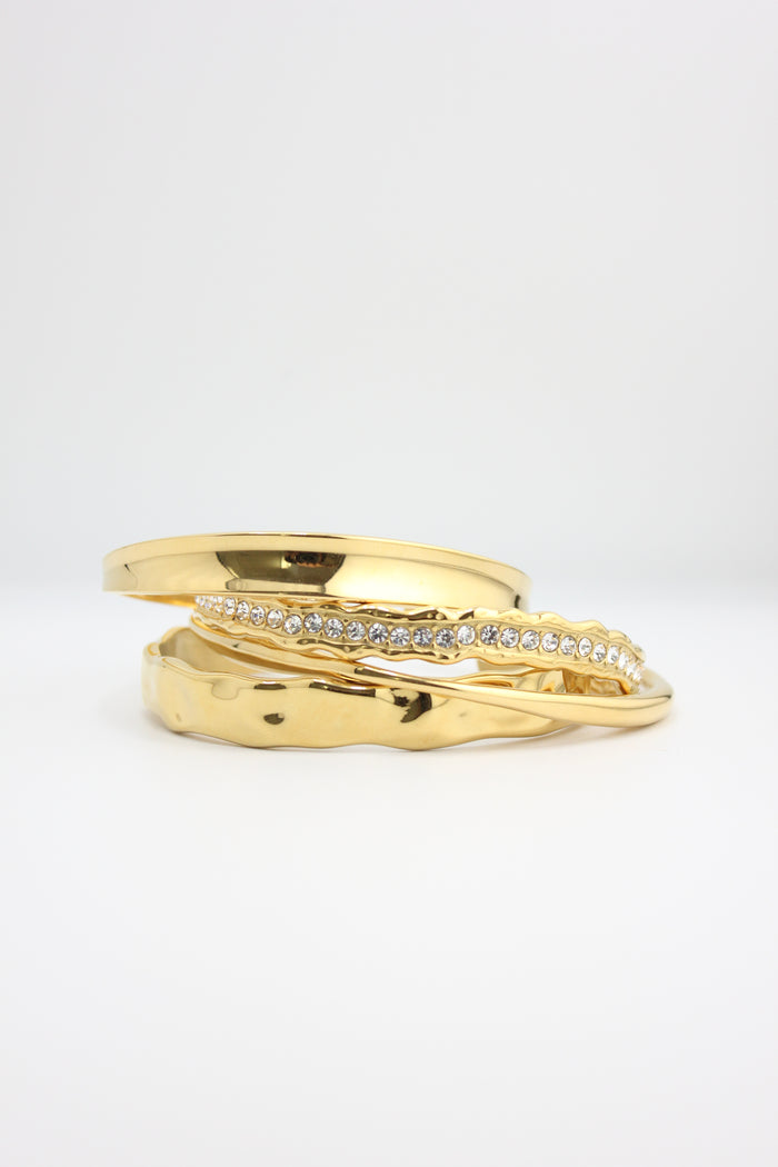 Mix & Match Gold Cuff Bracelets