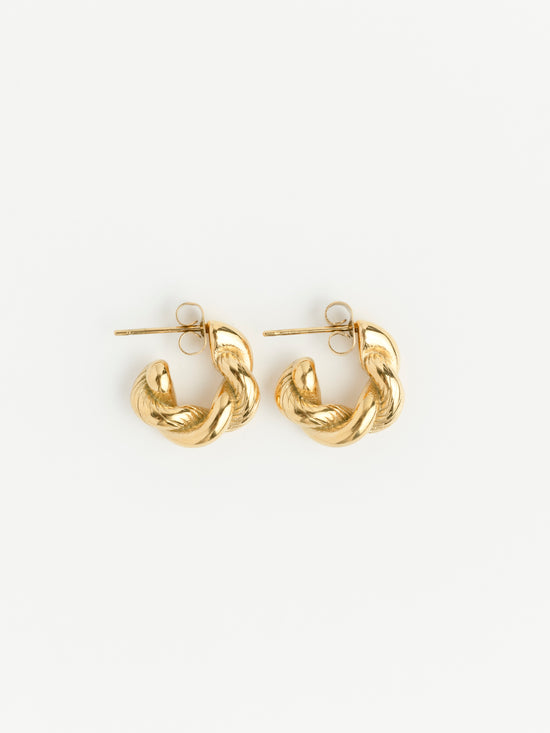 Golden Swirl Hoops