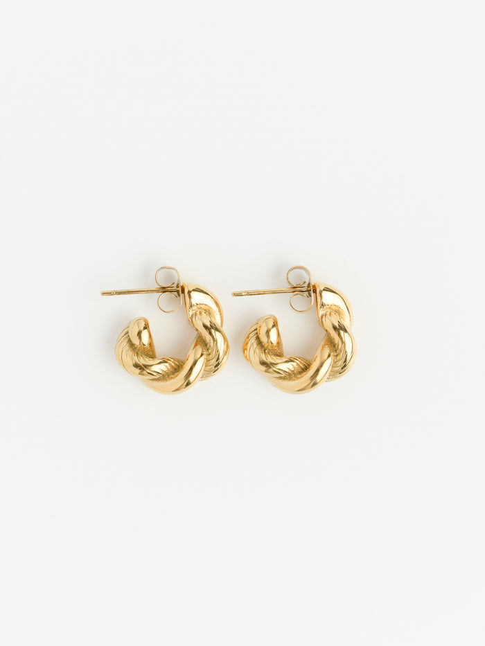 Golden Swirl Hoops