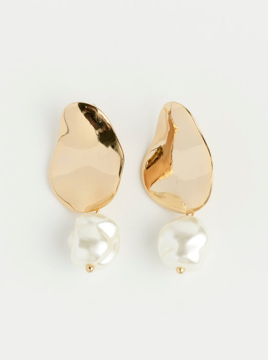 Abstract Classic Pearl Earrings