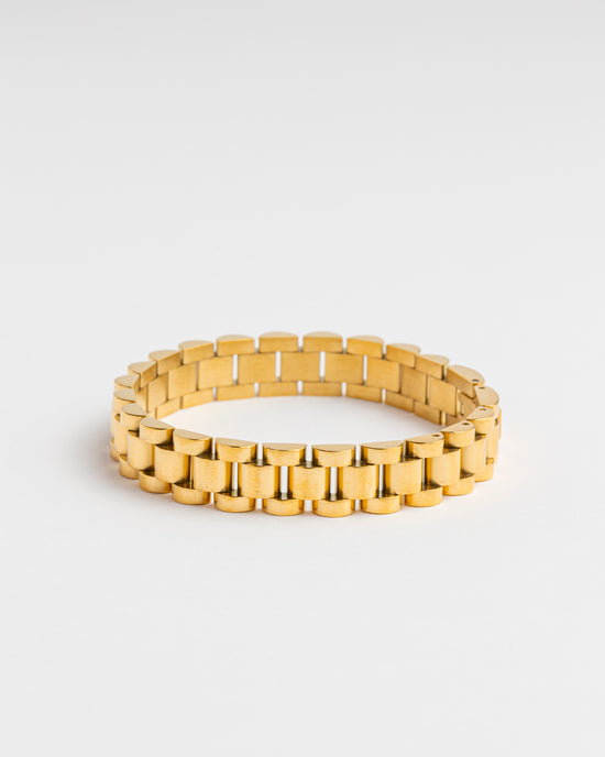 Gold/Pearl Link Vintage Bracelet