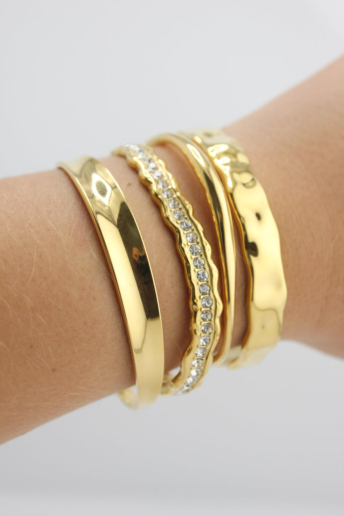 Mix & Match Gold Cuff Bracelets