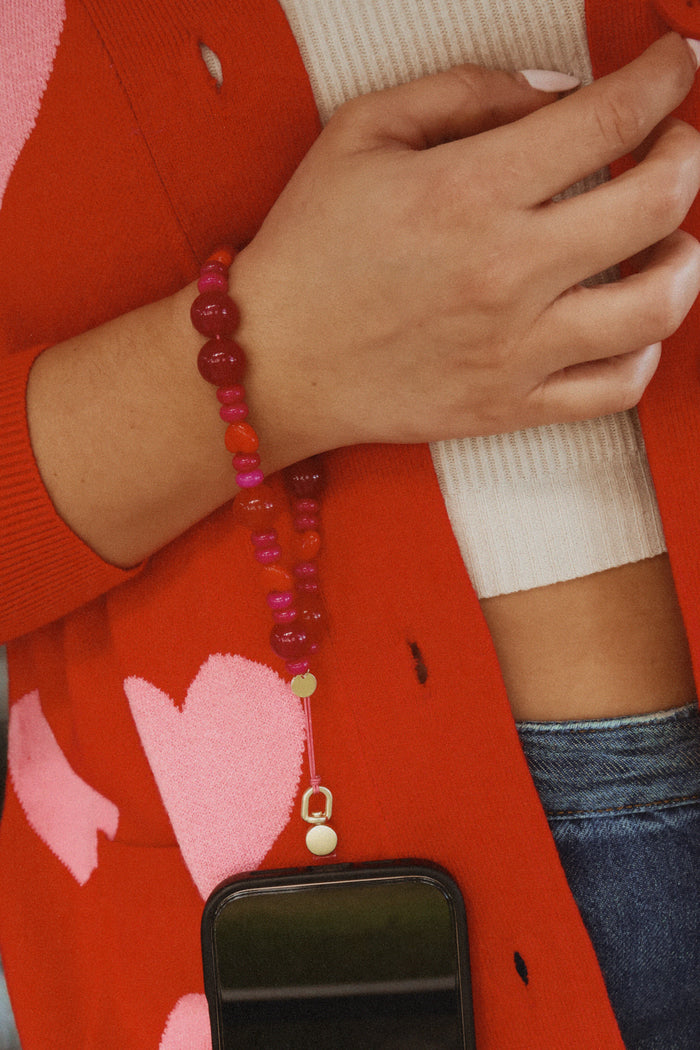 Amor Beaded Phone Charm