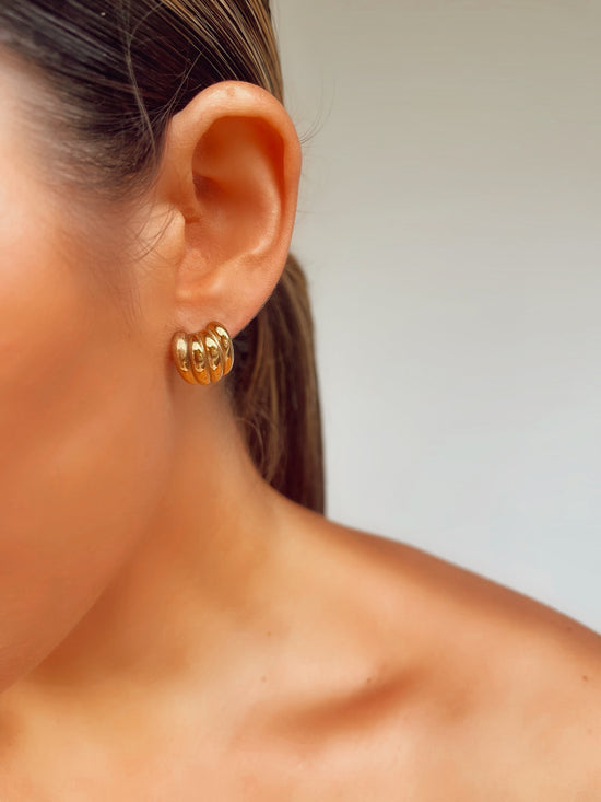 Chunky Tri Wrap Hoops