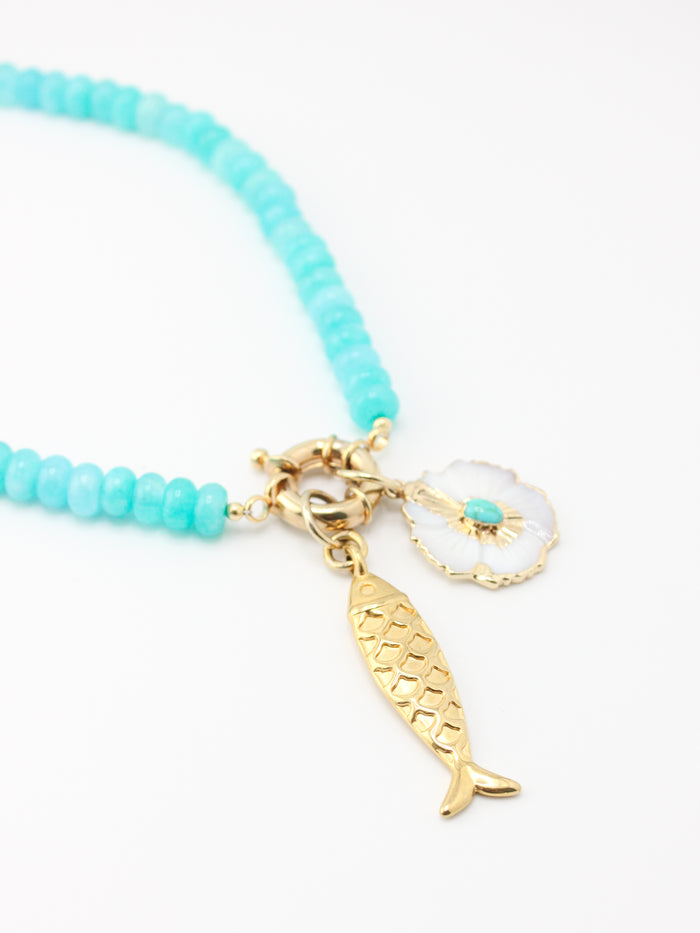 Azure Marina Charm Necklace