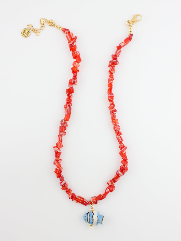 The Red Reef Fish Necklace