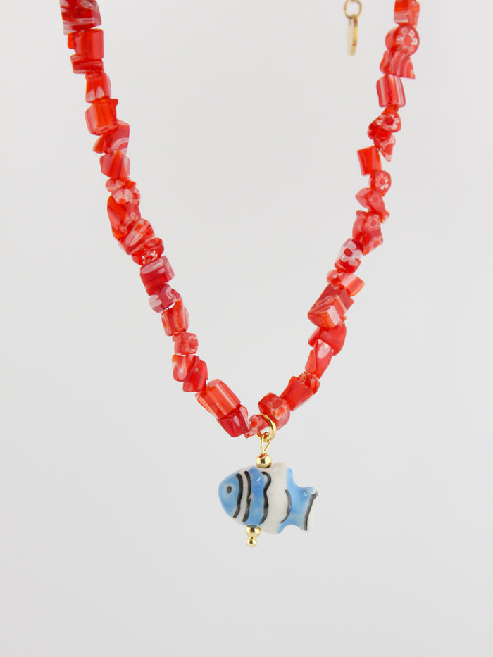 The Red Reef Fish Necklace