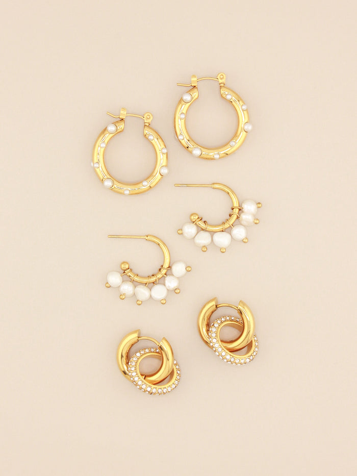 Zircon Stone Hoops