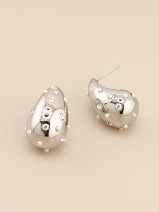 Rhinestone Teardrop Earrings