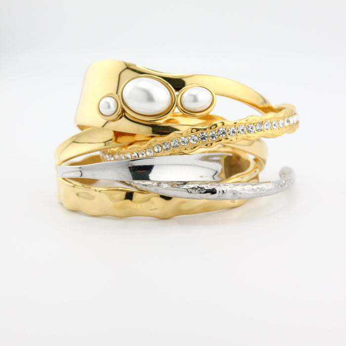 Mix & Match Gold Cuff Bracelets