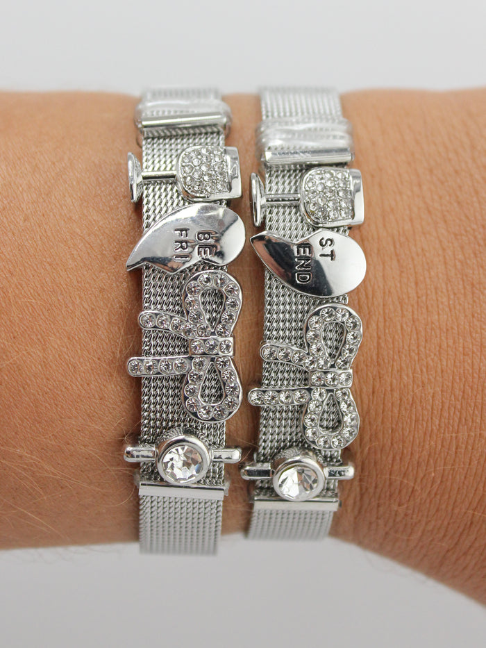 BFF Silver Charm Bracelets