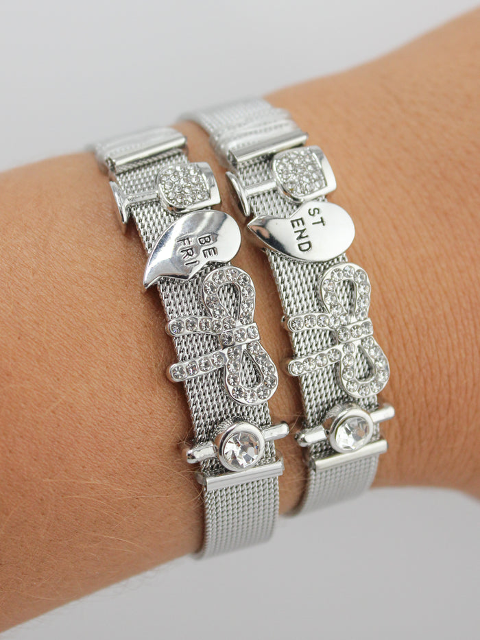 BFF Silver Charm Bracelets