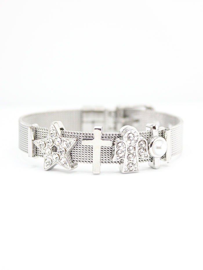 Holy Silver Charm Bracelet