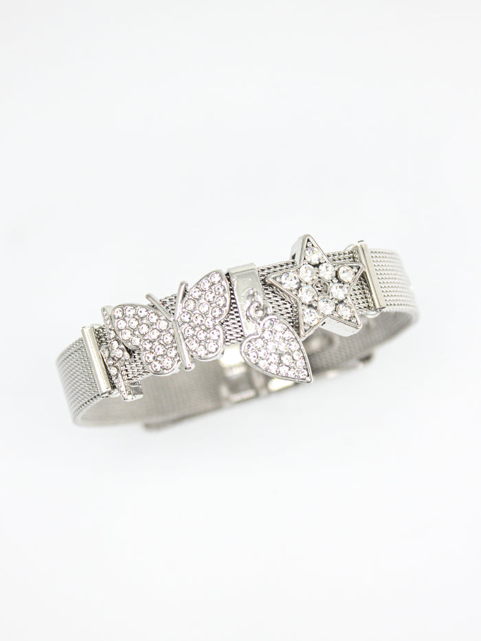 Butterfly Silver Charm Bracelet