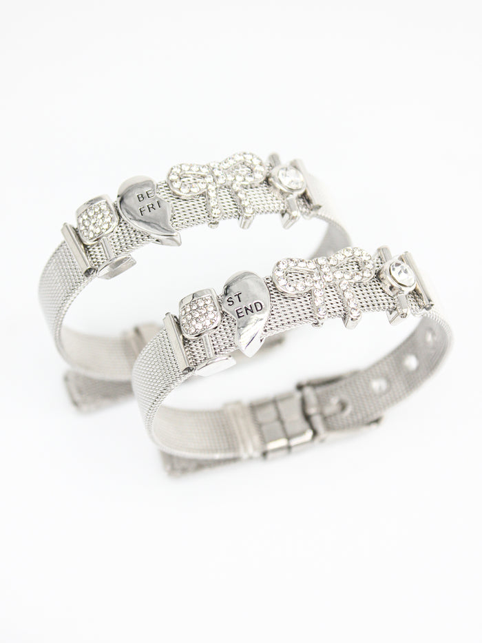 BFF Silver Charm Bracelets