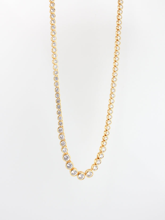 Bezel Tennis Necklace
