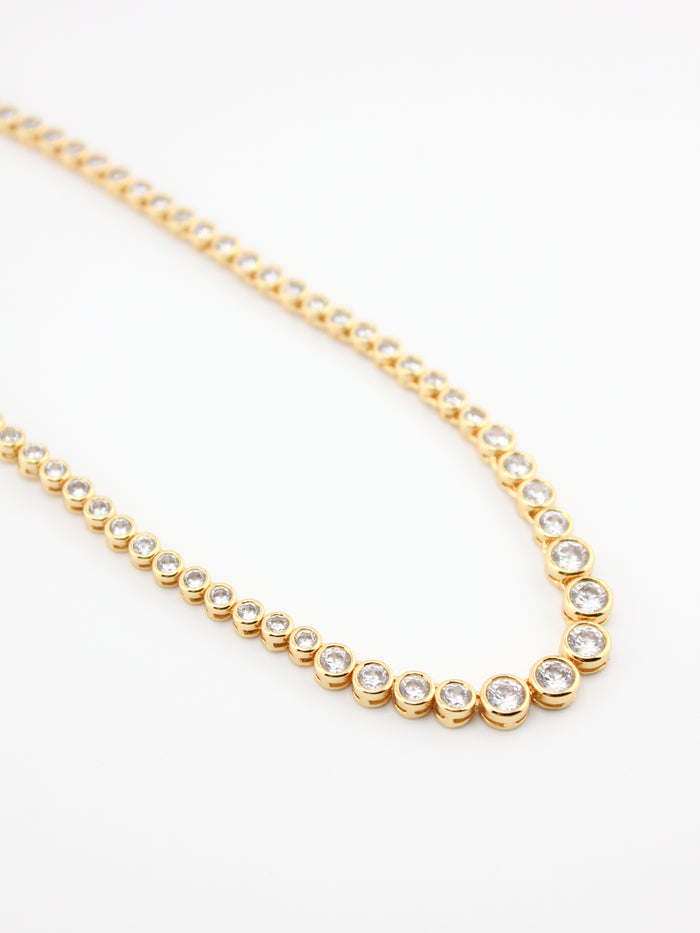 Bezel Tennis Necklace