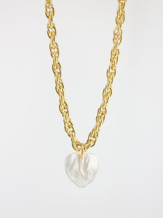 Golden Tide Heart Necklace
