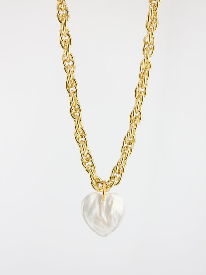 Golden Tide Heart Necklace