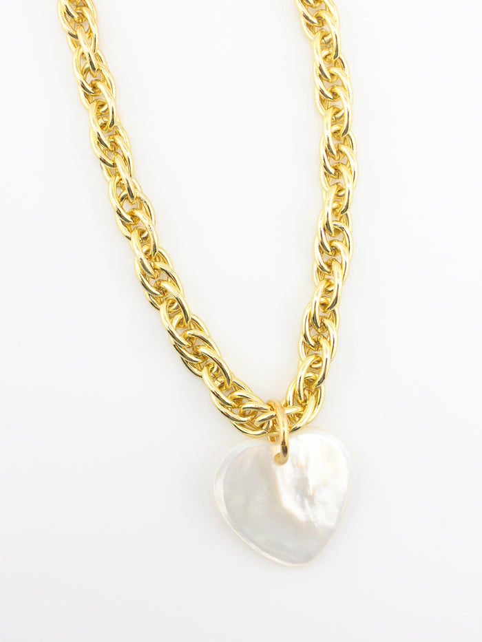 Golden Tide Heart Necklace