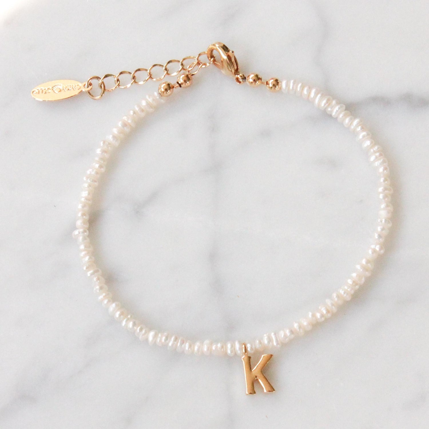 Build Your Own Gold & Rose Charm Bracelet | Handmade Jewelry | Cara O Sello Pearl