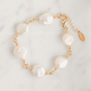 Chunky Flat Pearl Chain Bracelet