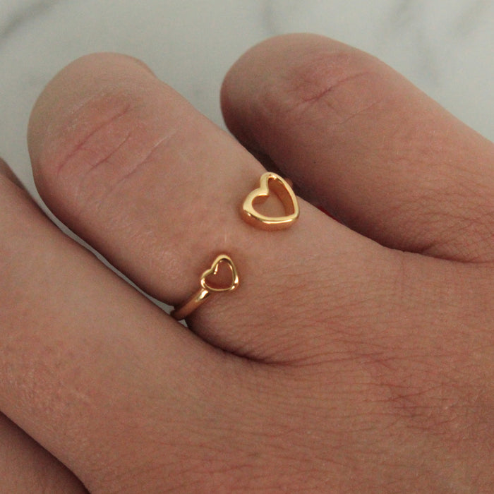 Double Heart Ring