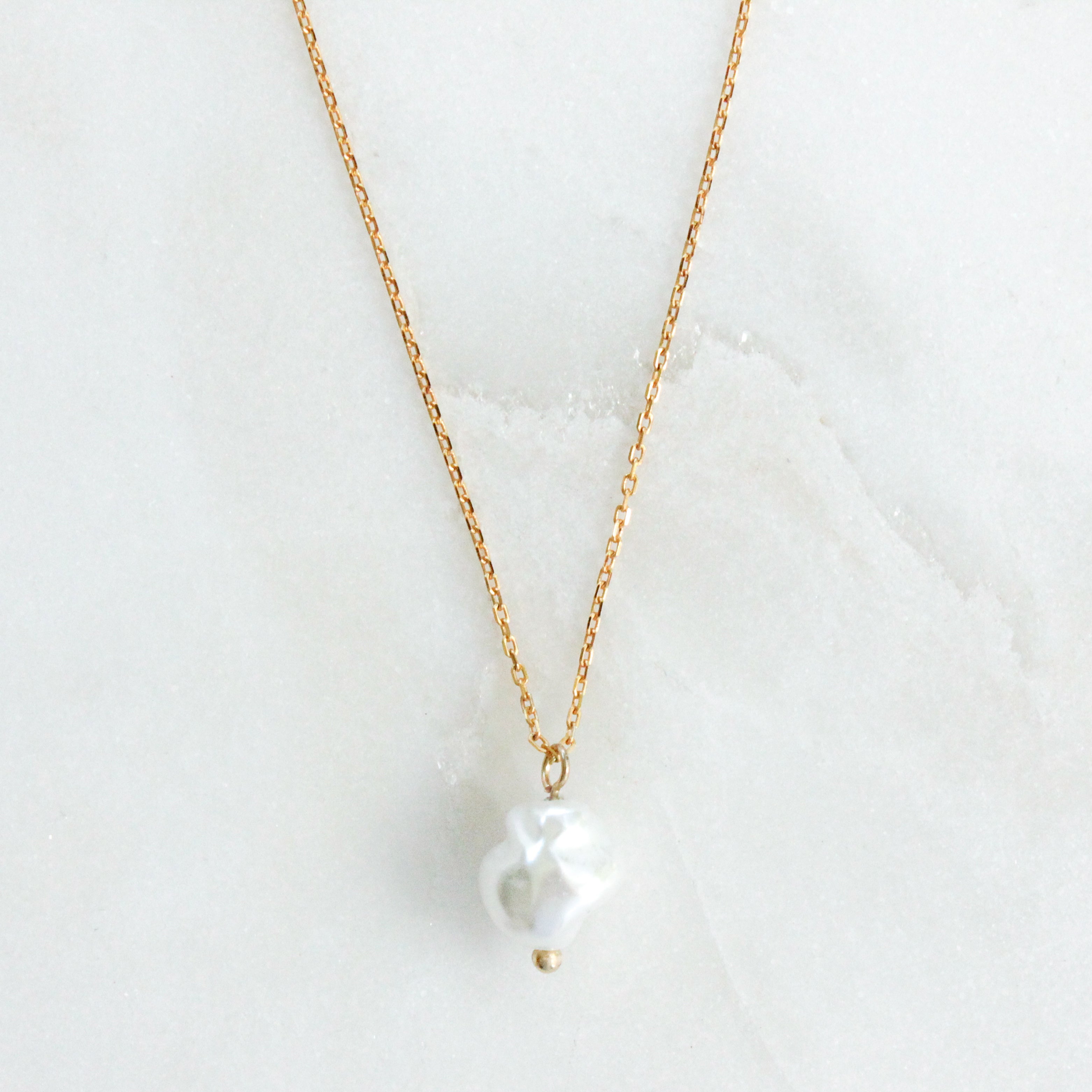 Candis Gold Dainty Pearl Drop Necklace Pendant