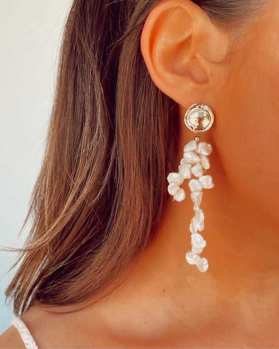 Santorini Pearl Drop Earrings