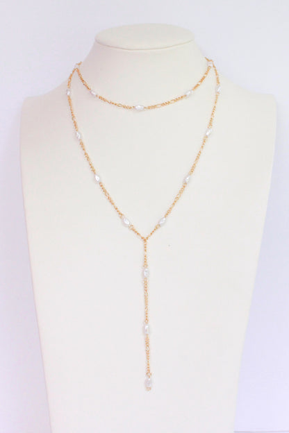 Oval Pearl Chain Set
