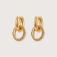 Solid Link Pave Earrings