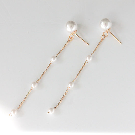 Delicate Pearl Drop Earrings