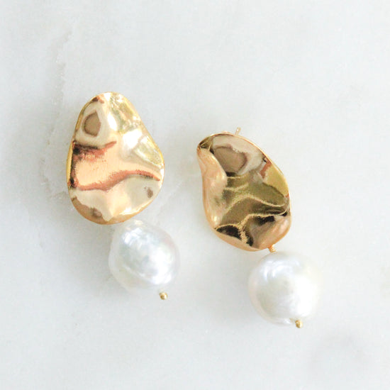 Abstract Classic Pearl Earrings